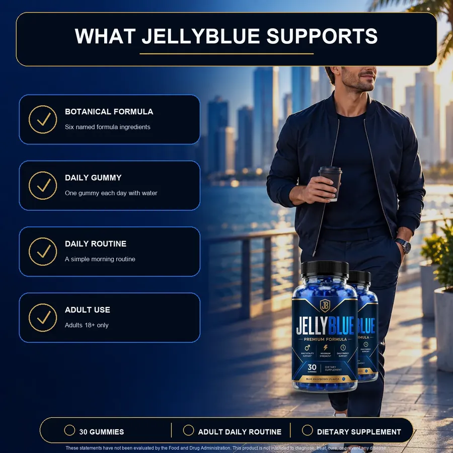 The "What Jellyblue supports" listing graphic