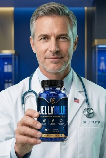 A person in a white coat holding a bottle on the sales page